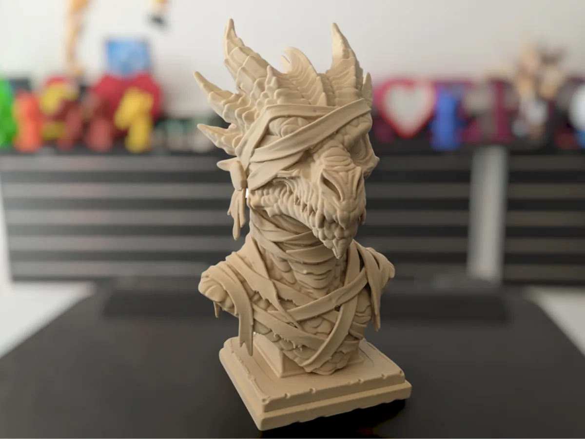 Mummy Dragon Bust - Free 3D Print Model - MakerWorld