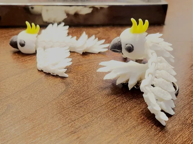 Pocket Pet - Flexi Baby Cockatoo & Keychain