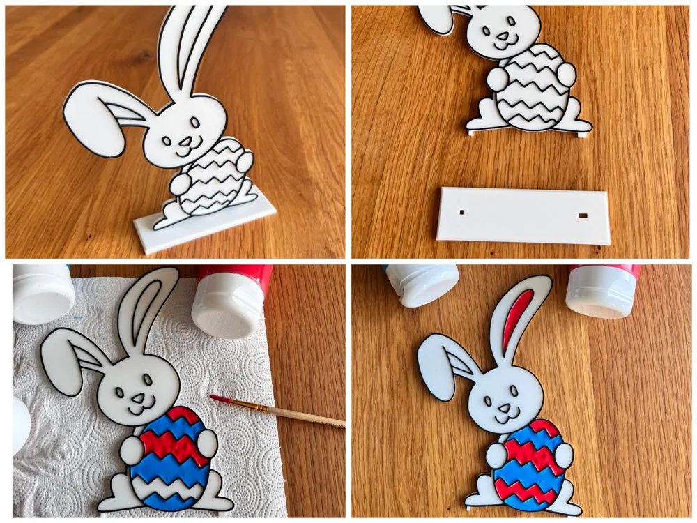 Easter Bunny decoration stand paintable by René - MakerWorld