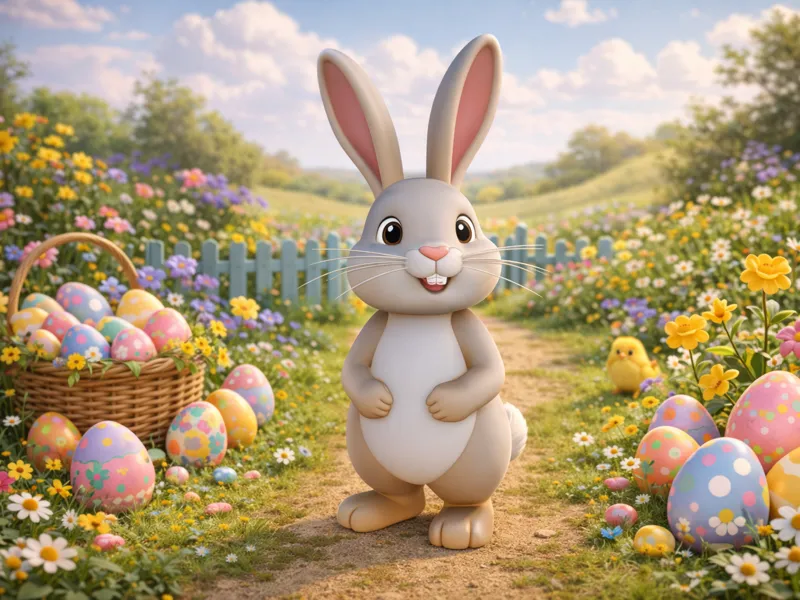 Conejo de Pascua Kawaii