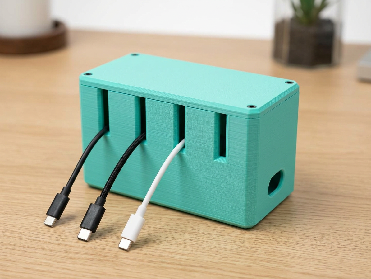 USB Charging Station Cable Management Box