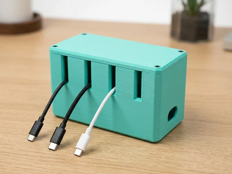 USB Charging Station Cable Management Box