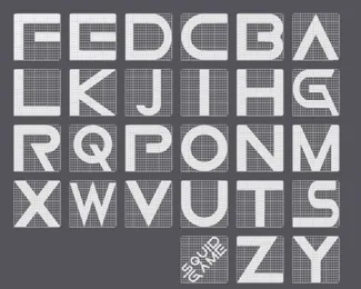 Squid Game Font A-Z (Facedown)