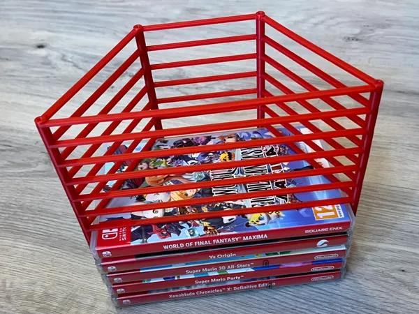 Rangement empilable pour boîtiers de jeux Switch