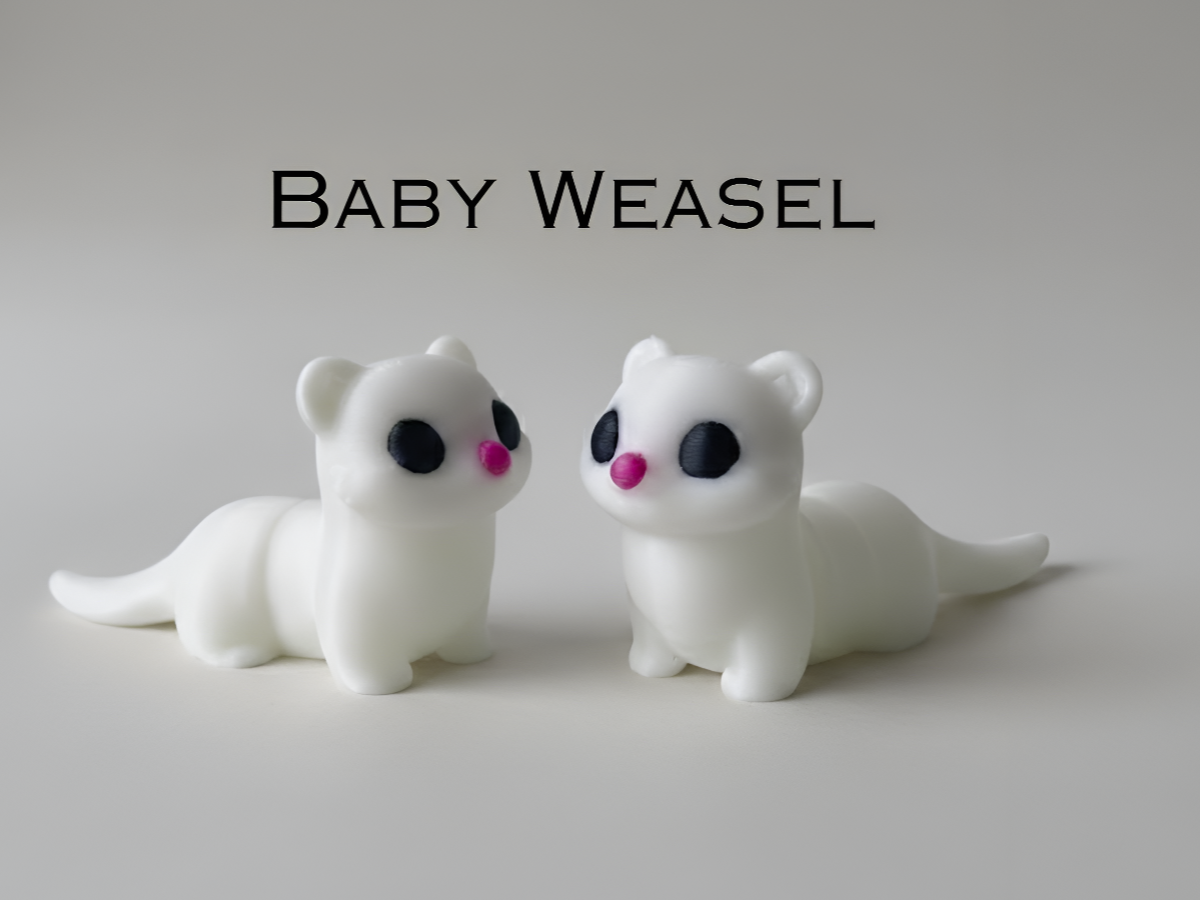 Cute Articulated Baby Weasel 
