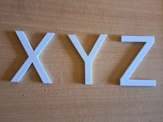Capital letters 2,5 inches