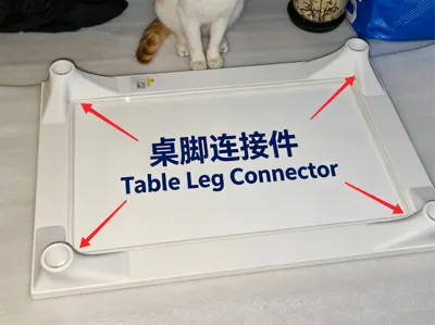 DIY Table - Simple Panel Table Leg Connector (for 32mm tubing)