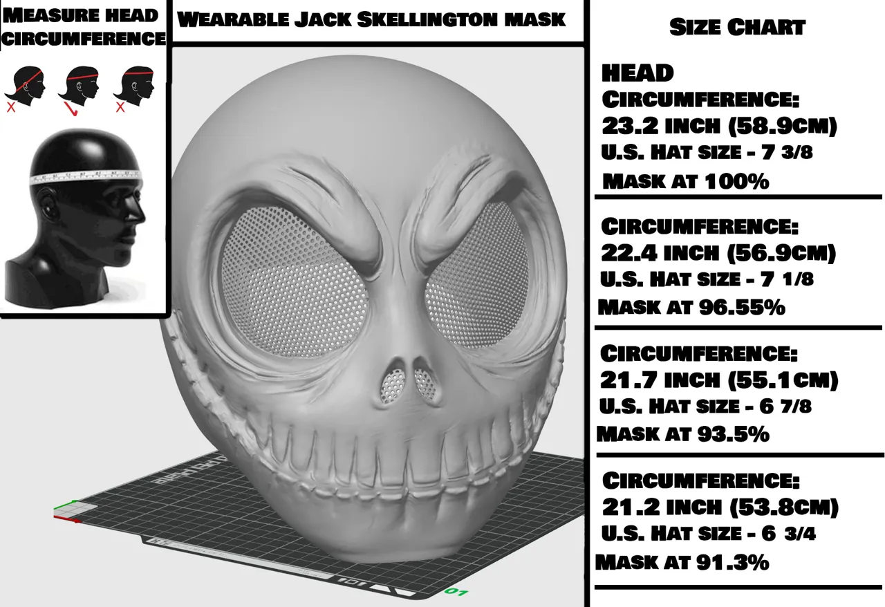 Mask-Jack Skellington Nightmare Christmas-SEREV3d view 4