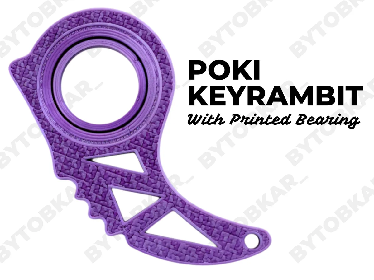 Porte-clés spinner façon karambit avec roulement intégré