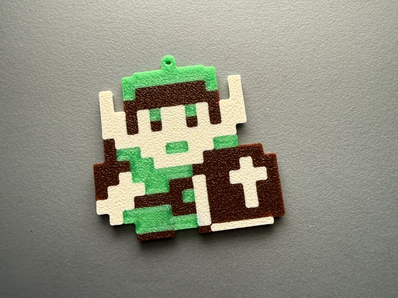 8 bit link keychain