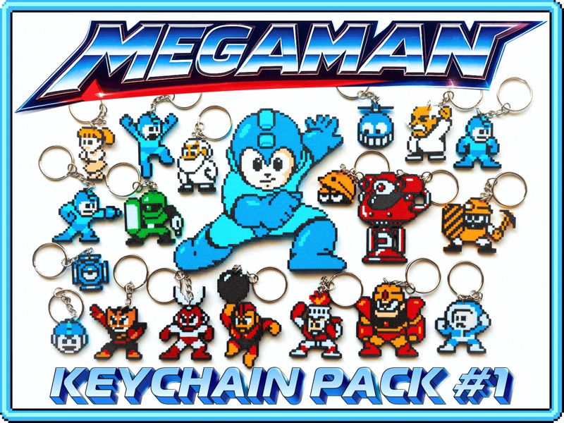 Mega Man 1 Keychain Pack! - Retro 8-bit NES Game