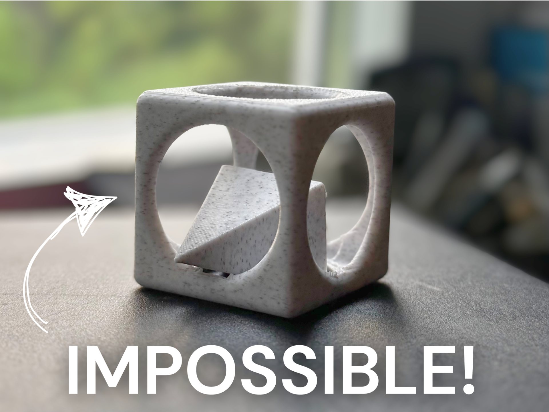 Impossible Pyramid in Cage (Satisfying Fidget Toy)