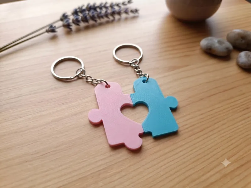 Puzzle-Herz Partner Schlüsselanhänger