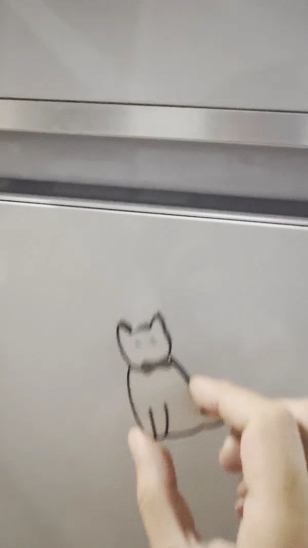 White cat magnet
