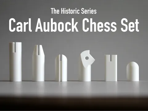 Letrero o emblema decorativo: Modernist Carl Aubock Chess Set — referencia de MakerWorld