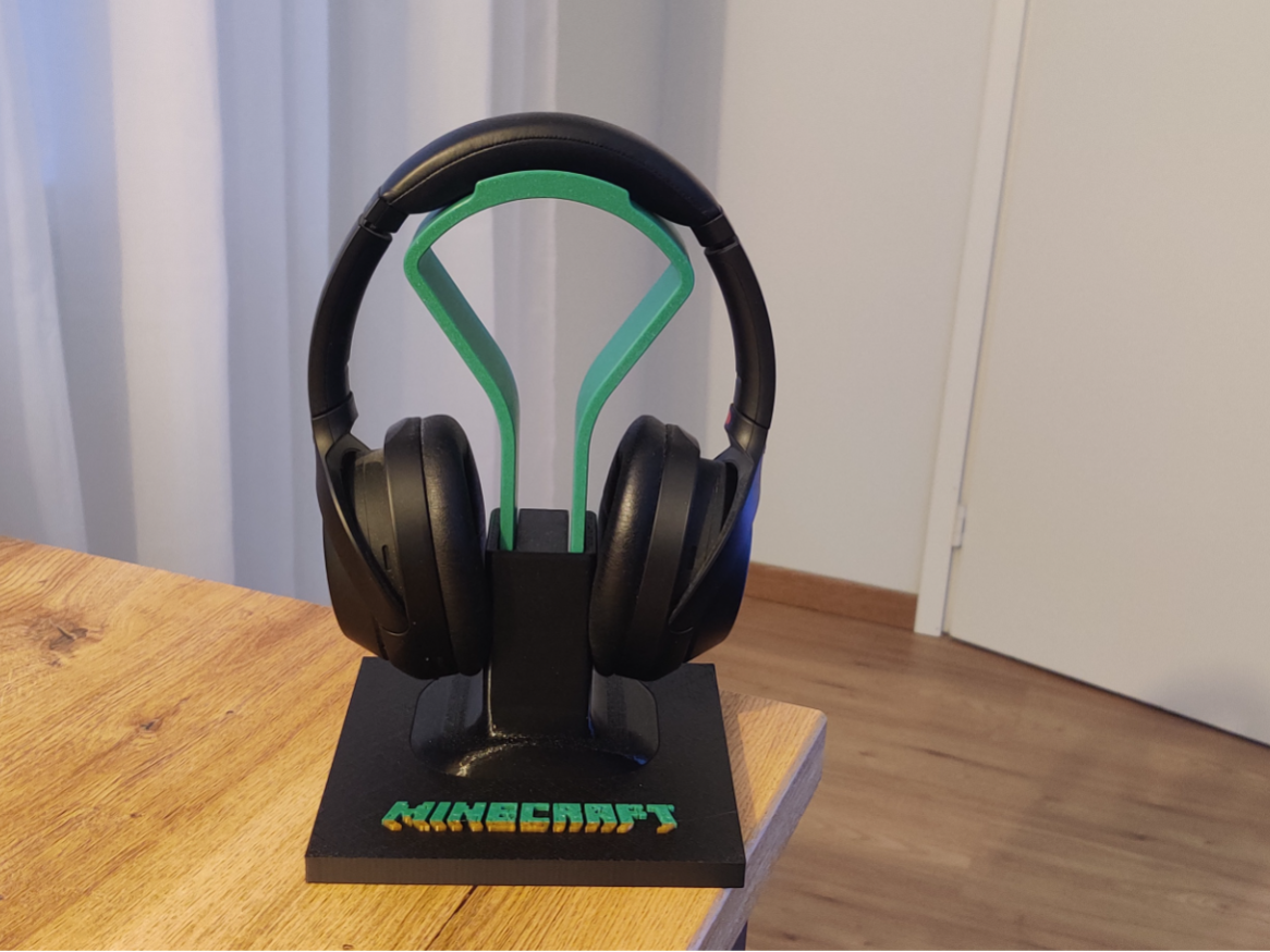 Miniatura 1 do modelo 3D Minecraft headphone stand