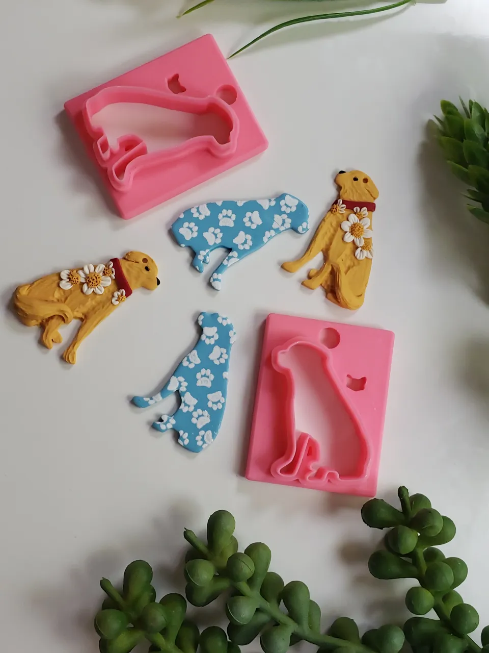 Dog Silhouette #4 Polymer Clay Earring Cutter view 4