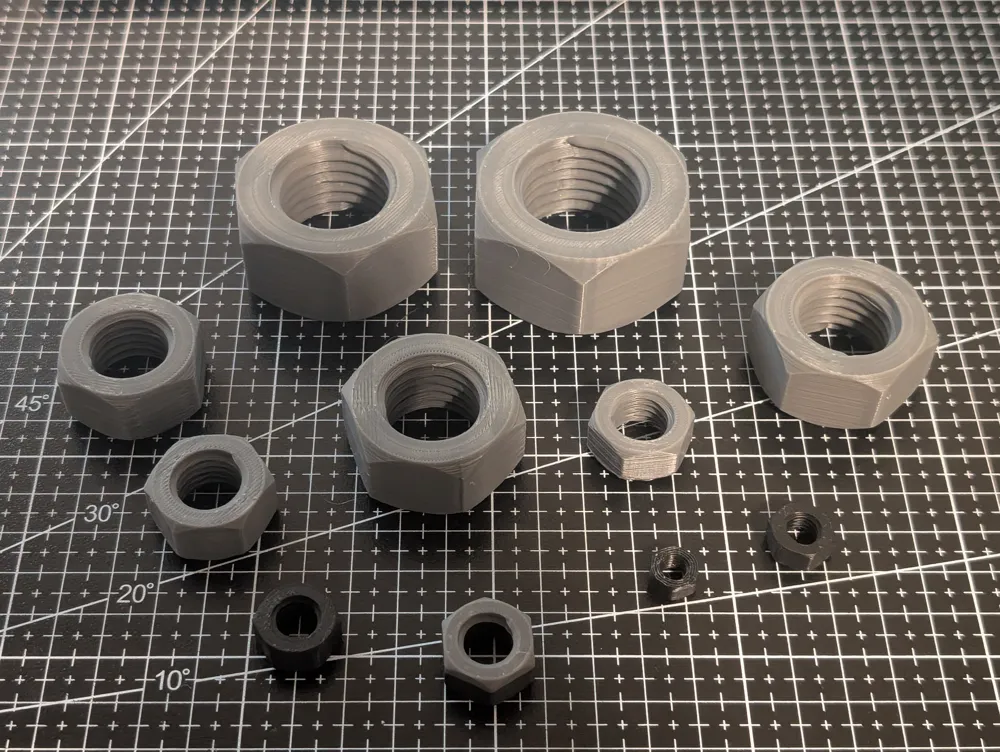 Parametric Nut Configurator: Heavy Duty Hex Nuts - Free 3D Print Model ...