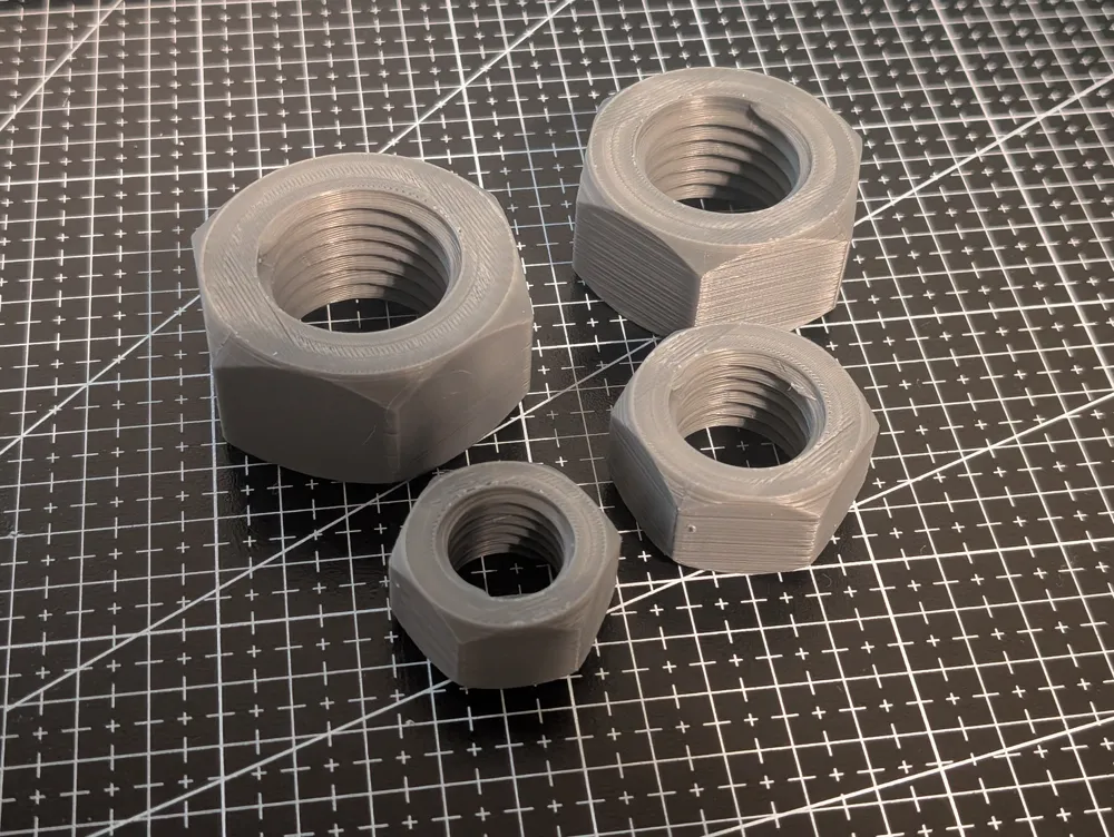 Parametric Nut Configurator: Heavy Duty Hex Nuts - Free 3D Print Model ...