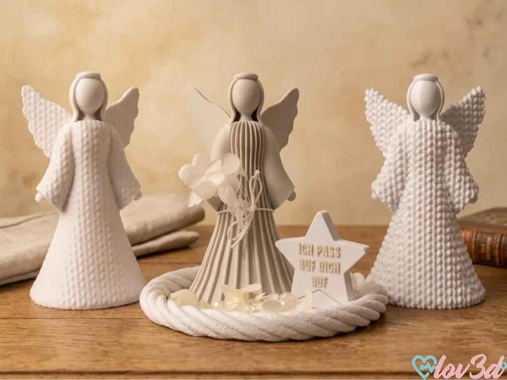 Cozy Guardian Angel Decor Set (Knitted / Stripe) - 1