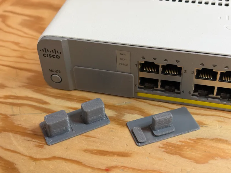 Port cover for C3560CX and C2960CX