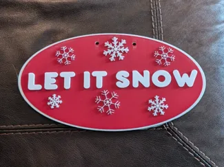 Let is Snow Hanging Sign