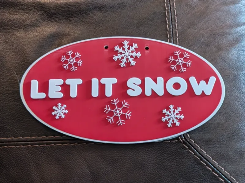 Let is Snow Hanging Sign