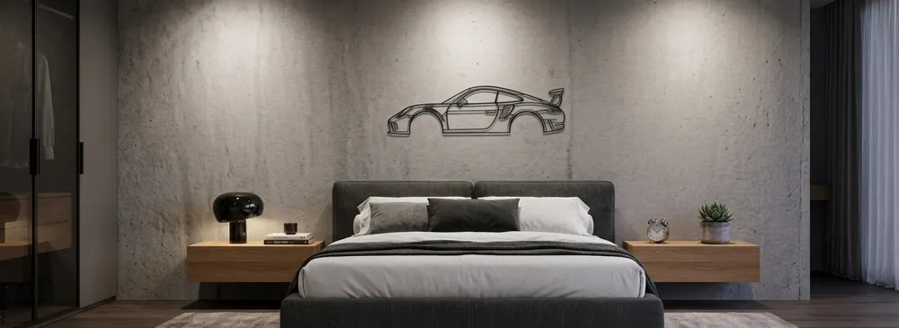 Porsche 911 GT3 RS-Minimalist Wall Art Silhouette - Free 3D Print Model ...
