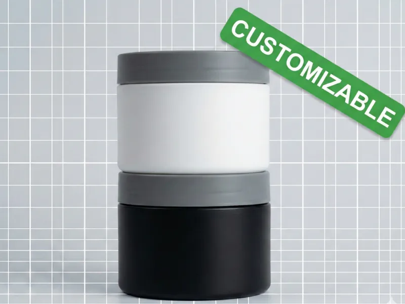 Stackable jar with thread lid