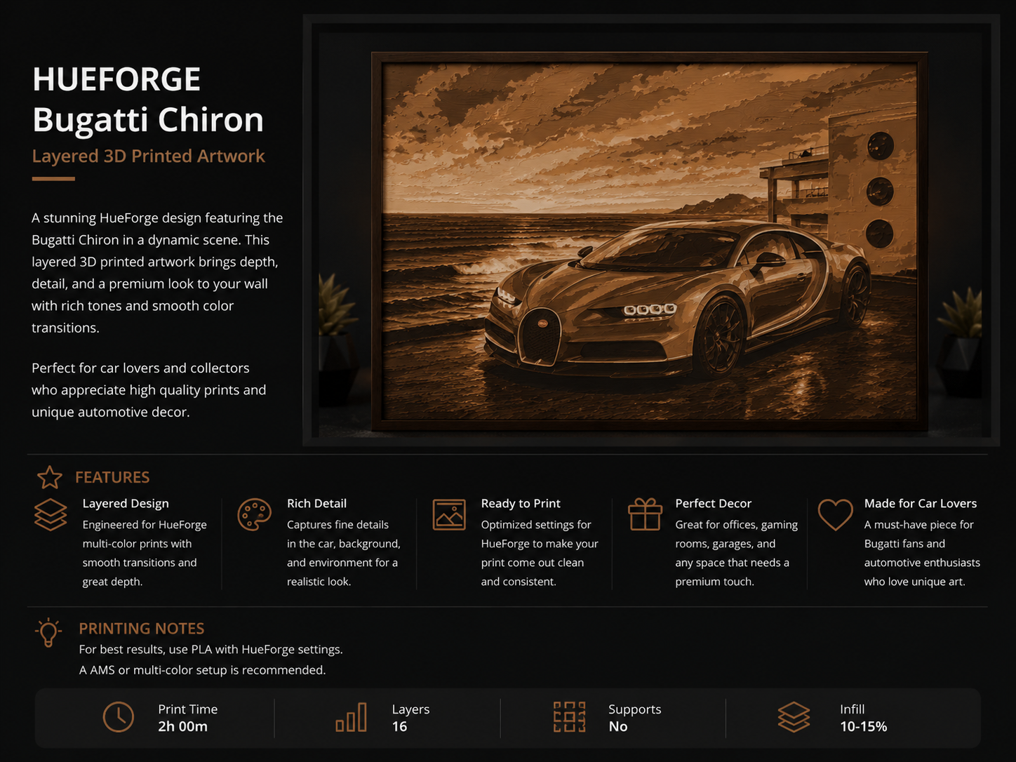 Bugatti Chiron Hueforge