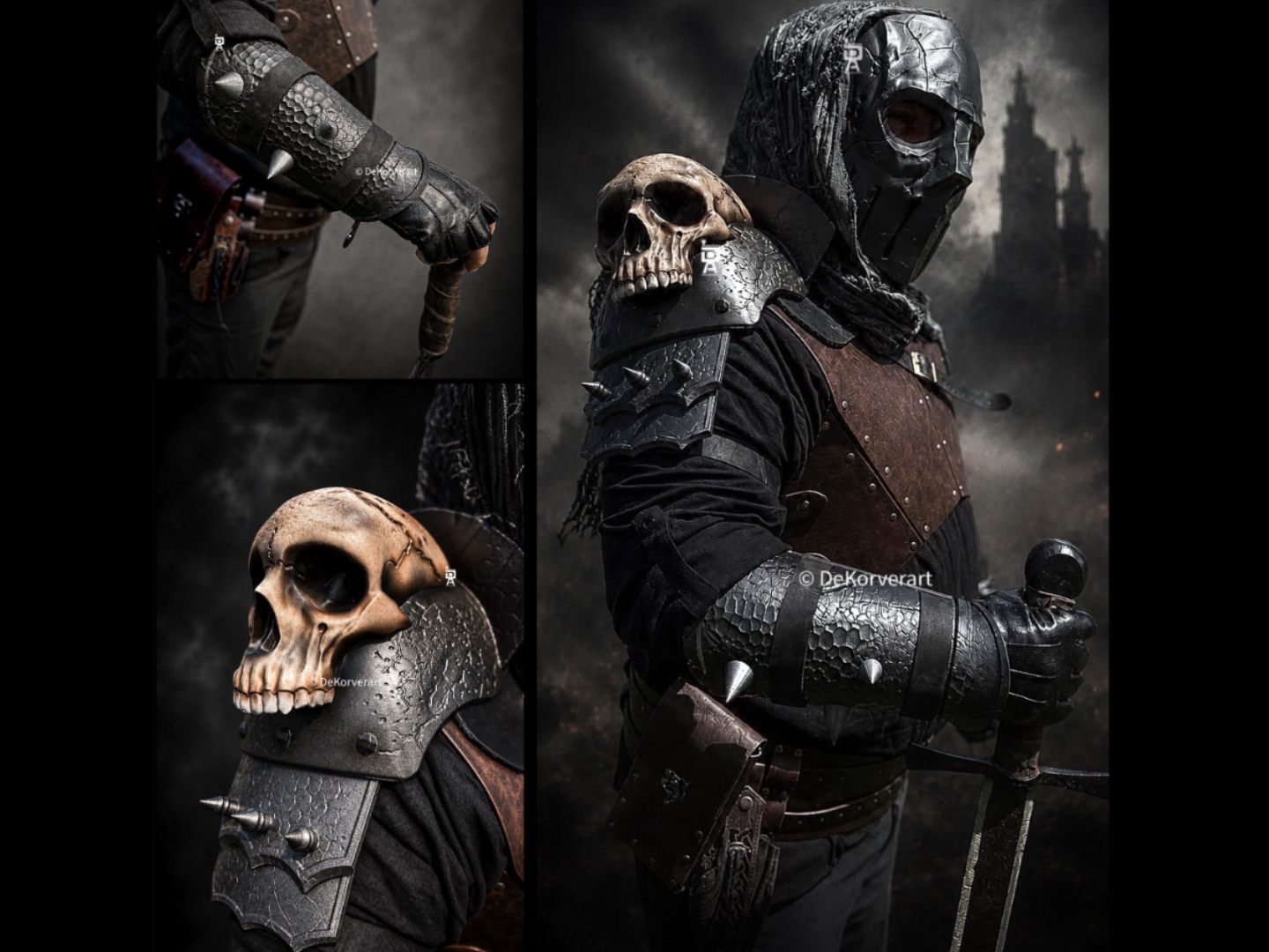 The ghouls Bracers and shoulder armor set 3D model