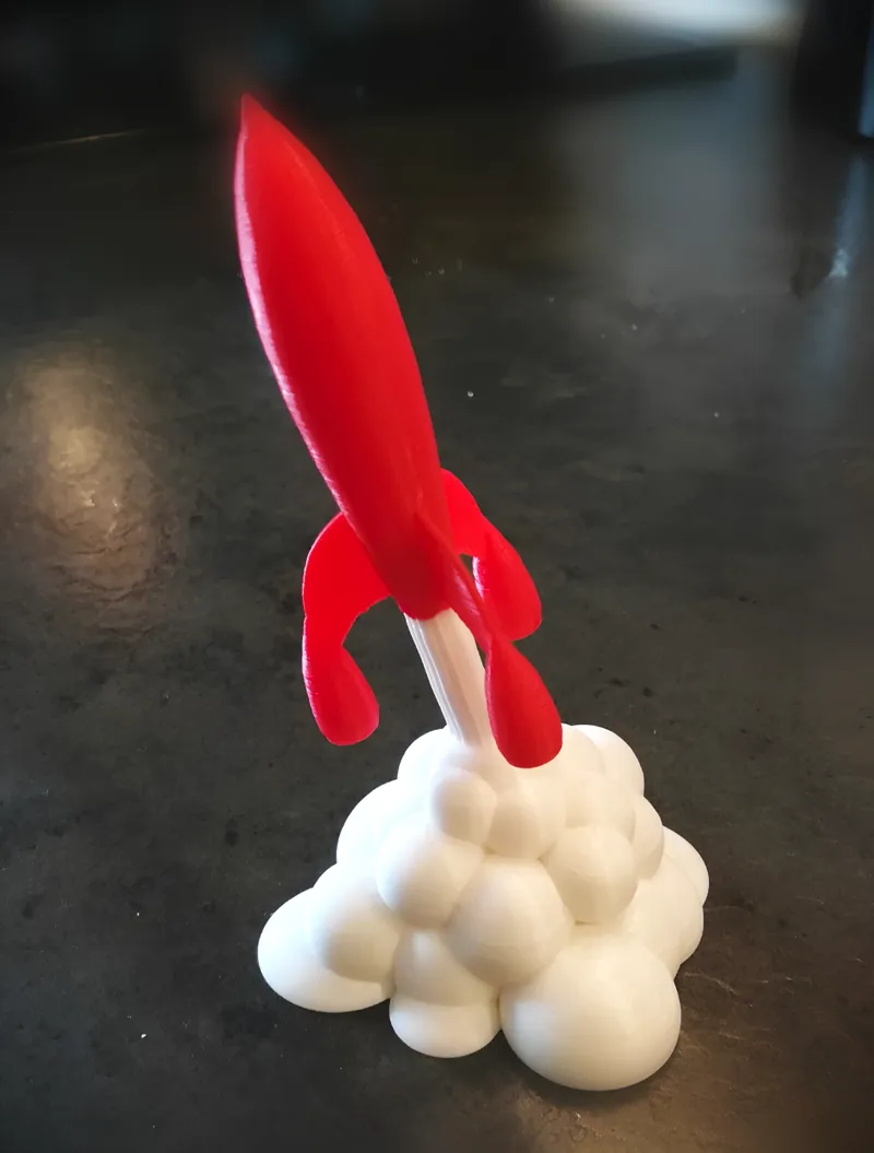 Rocket with fumes