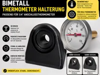 Druckprofil – Bimetall Thermometer Halterung 40mm