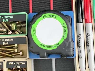 Gridfinity 2×2 FastCap PSSR25 Tape Measure