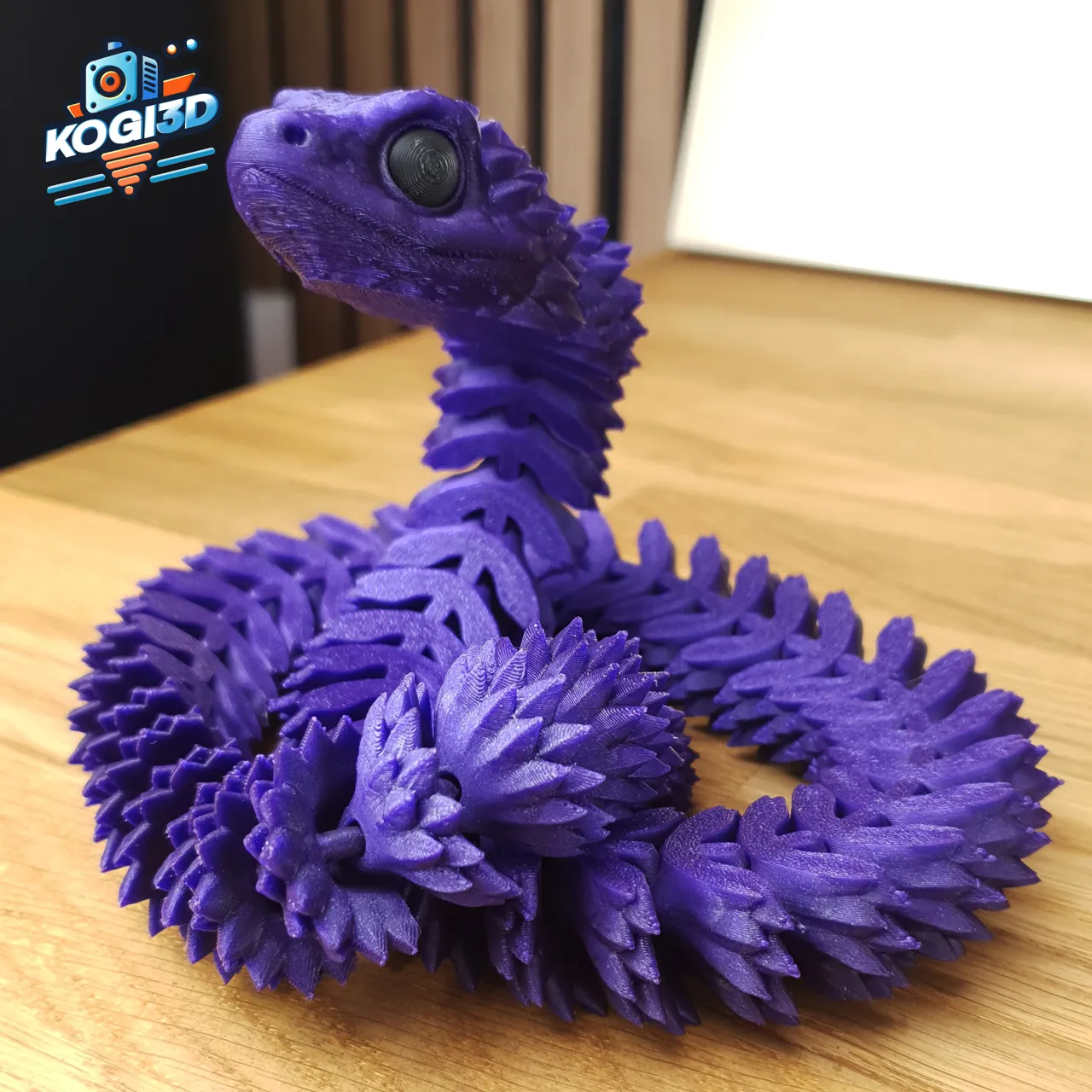 Print in Place Articulated Flexy Snake view 2