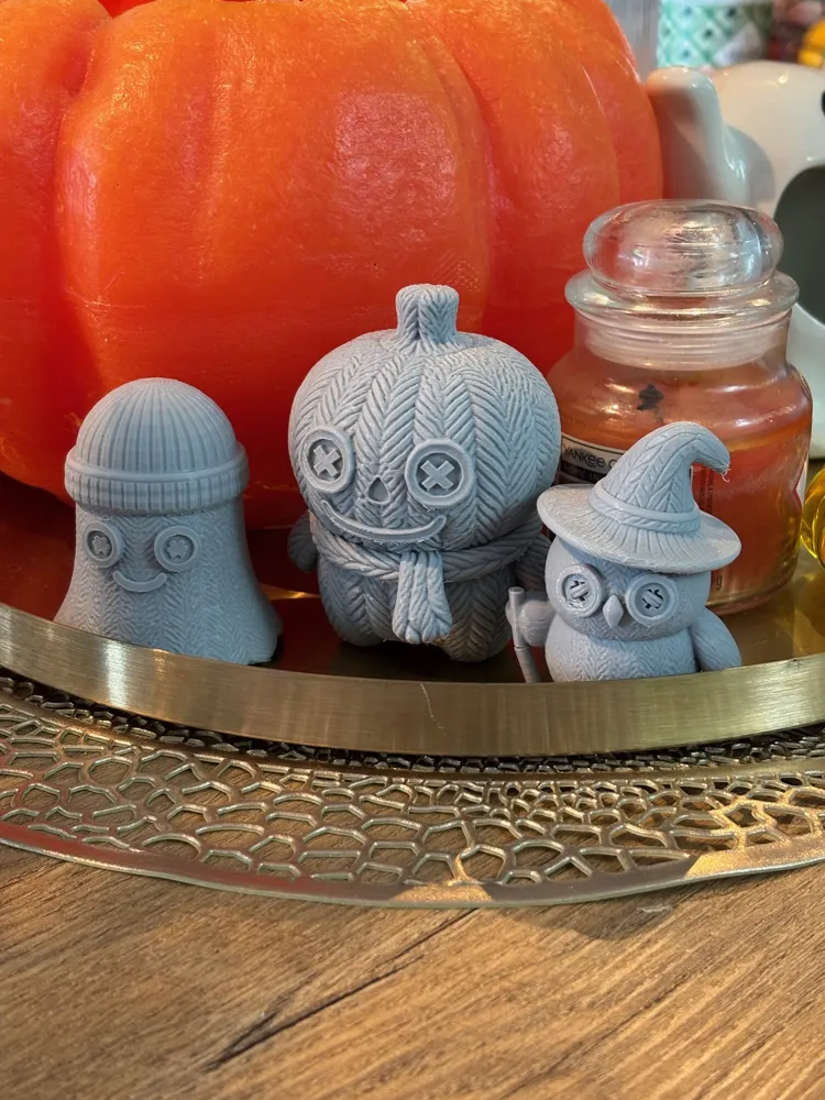 Ghost with Hat Knit Look – Autumn & Halloween - Free 3D Print Model ...