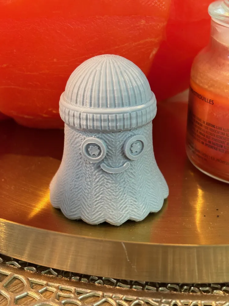 Ghost with Hat Knit Look – Autumn & Halloween - Free 3D Print Model ...