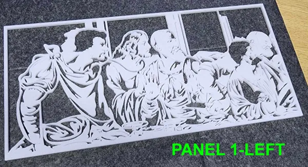 Panneau mural La Cène — volet gauche