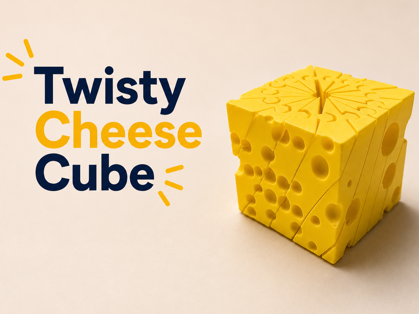 Twisty Fidget Cheese Block