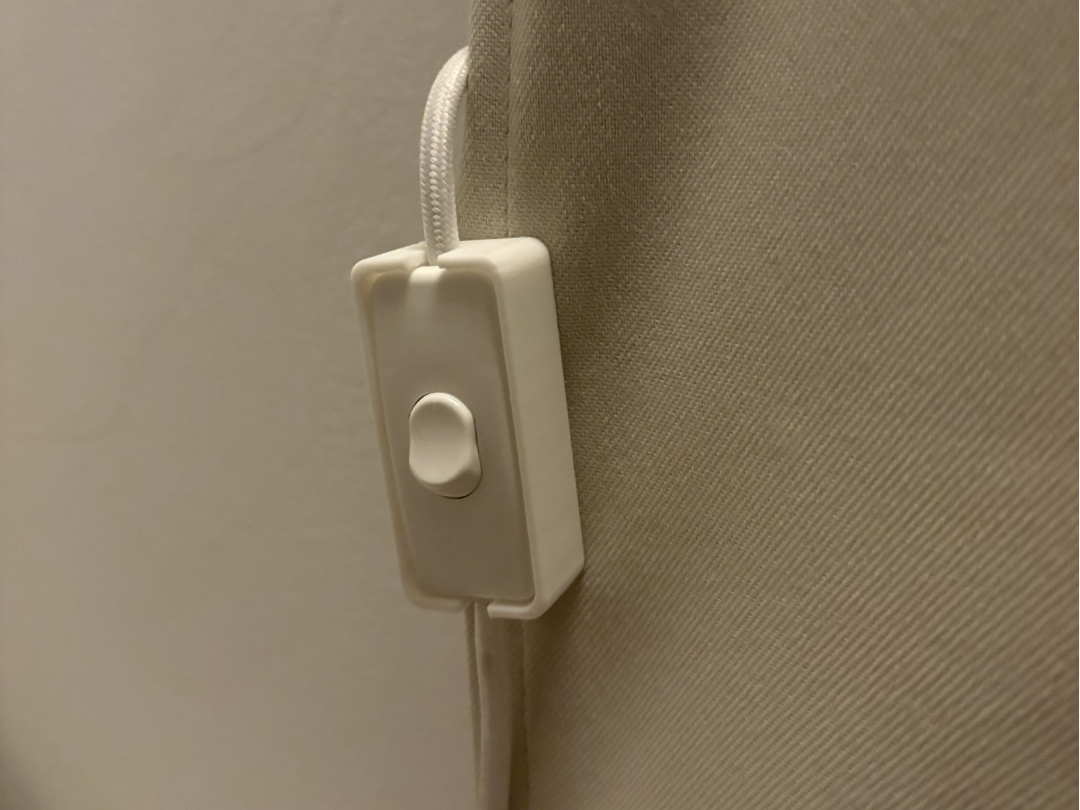 Ikea light switch curtain holder