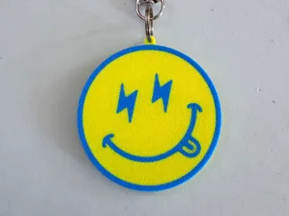 LA Chargers Smiley Keychain