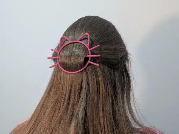 Barrette cheveux chat mignonne