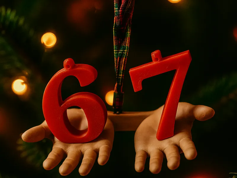 6 7 Gen Alpha Christmas Ornament 