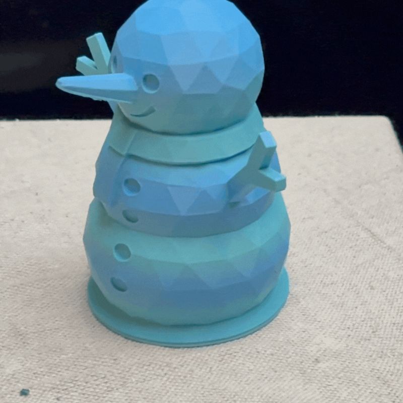Blue Snowman Holiday Desk Buddy [VIDEO INCLUDED] 