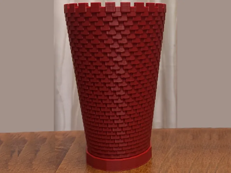 Patterned Vase/Pen/Pencil Holder