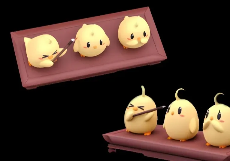 可爱小鸡摆件