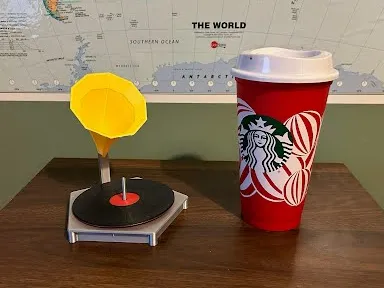Record Coasters and Record Player Coaster Holder
