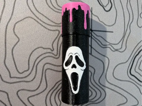 Adorno temático: Ghost Face Chapstick Holder LID RESIZED — referencia de MakerWorld