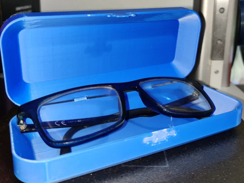 Glasses hard case print in place