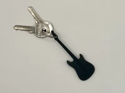 Electric Guitar Keychain
